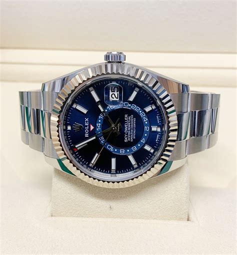 rolex sky dweller blu|rolex sky dweller price uk.